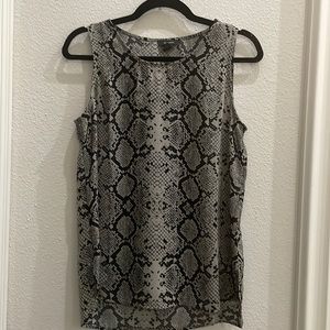 Halogen S Snake Print Sleeveless Top